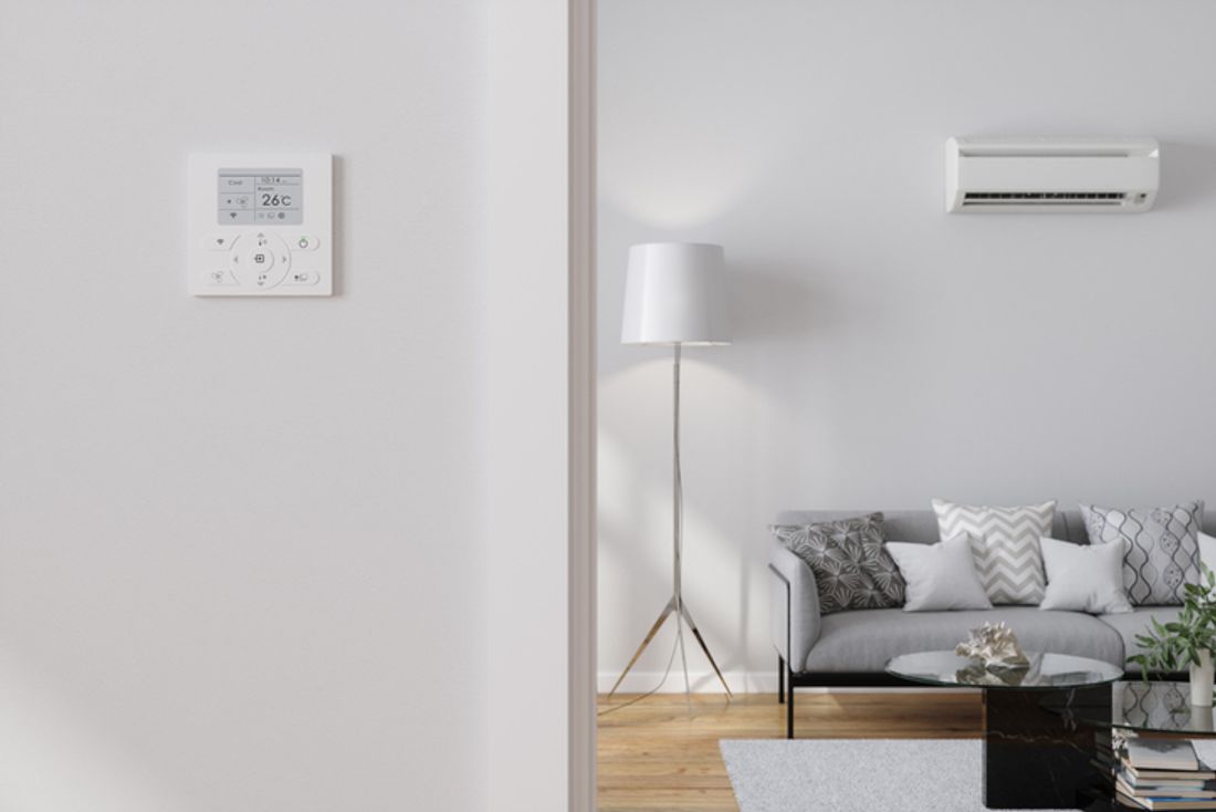 Aircon thermostat on wall