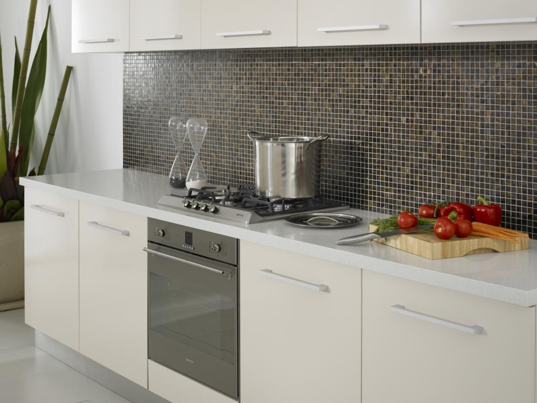Mosaic tile splashbacks can add colour to a kitchen
