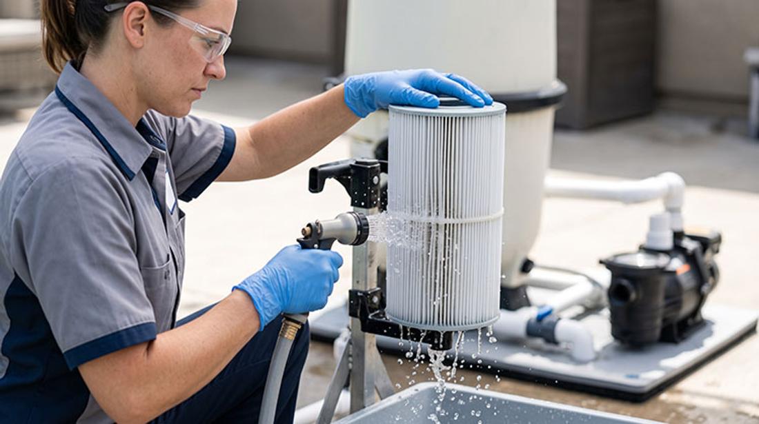 Pool filter cleaning steps for Aussie pools