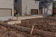 Wooden formwork used for residential walls